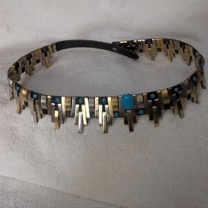 Jose Cotel 1980 Gold and Turquoise Women's Belt.